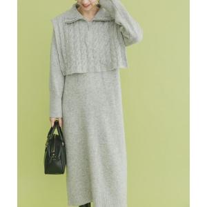 ワンピース ハーフジップニットセットワンピース｜ZOZOTOWN Yahoo!店