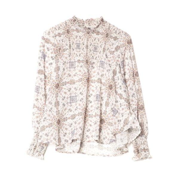 「LILY BROWN」 花柄長袖ブラウス FREE ベージュ レディース