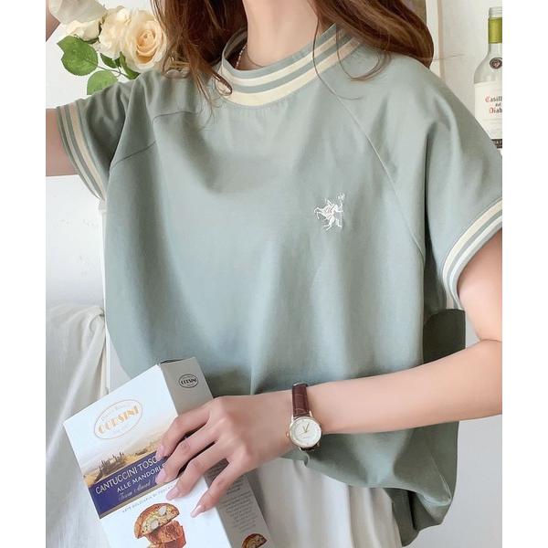 「Java」 半袖Tシャツ MEDIUM グリーン レディース