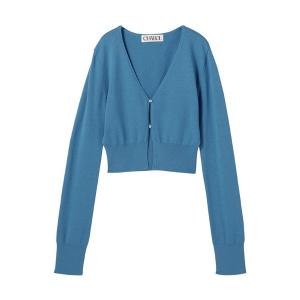 「CHAROL」 ニットカーディガン FREE ブルー レディース