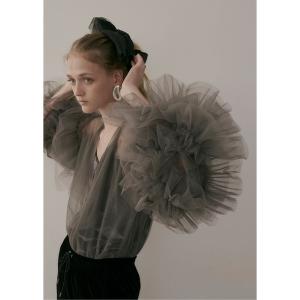 「LA BELLE ETUDE」 長袖ブラウス FREE チャコールグレー レディース