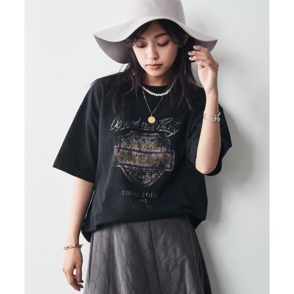 「CHIC STYLE」 半袖Tシャツ 4 チャコール レディース