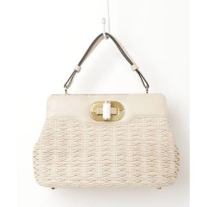 「BVLGARI」 イザベラ ロッセリーニ ハンドバッグ - ベージュ レディース