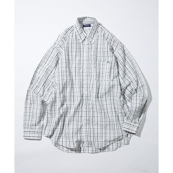 「NAUTICA」 長袖シャツ MEDIUM オフホワイト メンズ