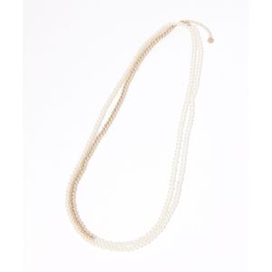 ネックレス バイカラーパール調ロングネックレス レディースの買取情報