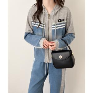 セットアップ デニムドッキングスウェットパーカーセットアップ レディース