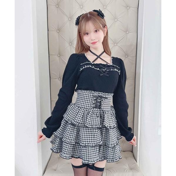 スカート ３段メローフリルスカパン