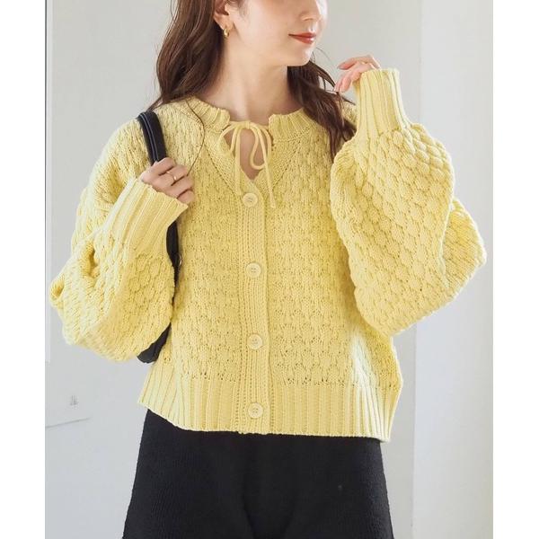 ニット セーター ポコポコ編前後2wayカーディガン レディース