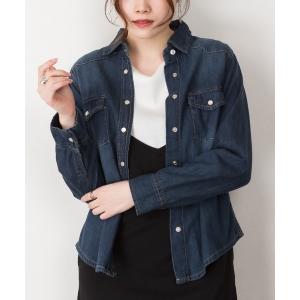 ブラウス シャツ ウエスタンデニムシャツ ライトデニム レディース