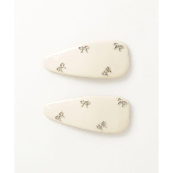 ヘアピン タイニーリボンフェイクレザーパッチンクリップ