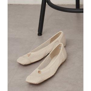 バレエシューズ パンプス 「2.718」メッシュフラットシューズ