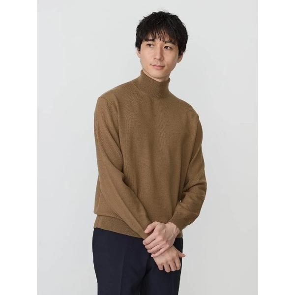 セーター ニット TRANS CONTINENTS　BIZニット　タートルプルオーバー　ブラック/グ...