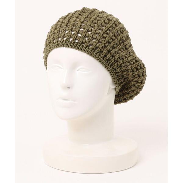 「ankoROCK」 ベレー帽 FREE カーキ レディース