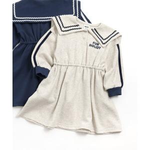 ワンピース 「リンク」セーラー裏毛ワンピ キッズ 子供服 女の子