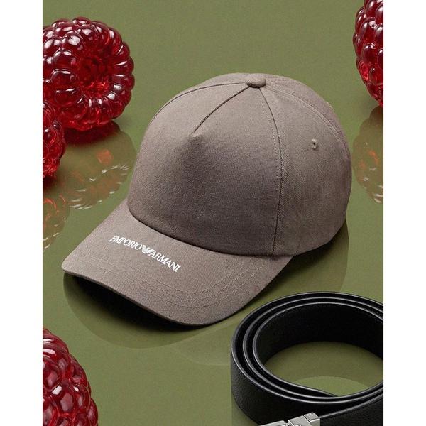 キャップ 帽子 「オンライン限定」「エンポリオ アルマーニ」ベースボールキャップ キャンバス 刺繍ロ...