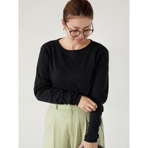 tシャツ スムース起毛クルーネックカットソー レディース