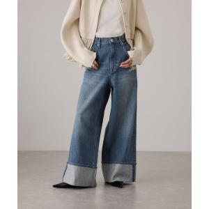 ジーンズ デニム デニムパンツ ターンナップアジャストデニム レディース