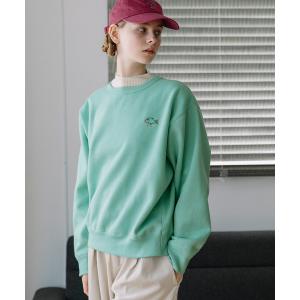 トレーナー スウェット ワンポイントアニマル刺繍トレーナー レディース