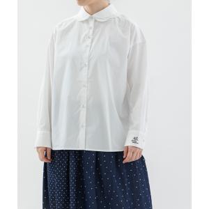 ブラウス シャツ タイプライターペタルカラーシャツ レディース