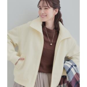 ブルゾン アウター 「S-LL」お顔周りがすっきり見え スライバージャケット レディース