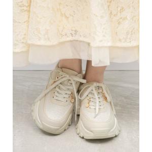 スニーカー 2WAY チャーム付きツイードスニーカー レディース