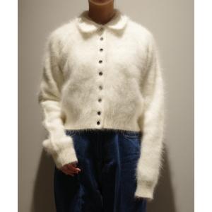 カーディガン CLANE ANGORA SHORT KNIT CARDIGAN レディース