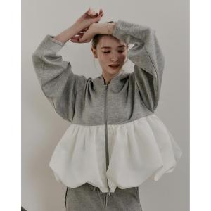 パーカー バルーンスウェットパーカー レディース