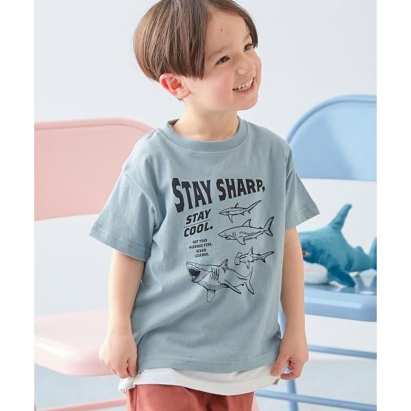 tシャツ 綿100％ デビラボ BOXシルエット プリント半袖Tシャツ キッズ 子供服 男の子 女の...