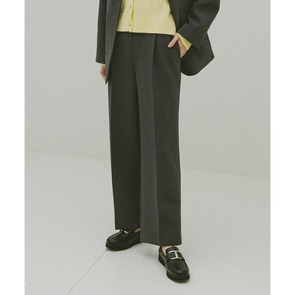 パンツ ウツクシルエットWクロスイージーストレートパンツ/601347 レディース