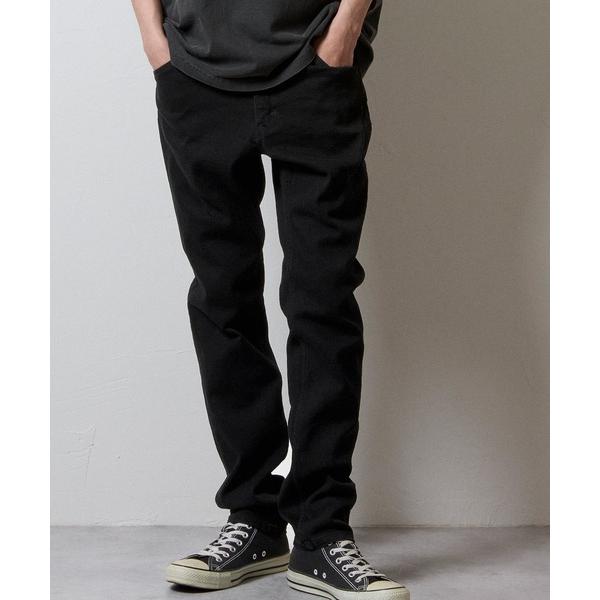 ジーンズ TAPERED SKINNY DENIM JEANS BLACK ONE WASH / テ...