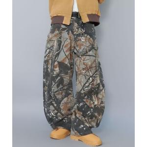 パンツ カモフラージュ柄バルーンカーブパンツ/リアルツリー/ 迷彩/ユニセックス メンズ レディース
