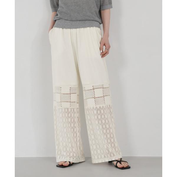 パンツ パネルレースイージーパンツ レディース