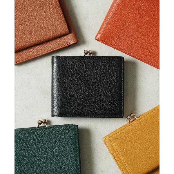 財布 02”「LIZDAYS」本革 レザー がま口 二つ折り 財布 レディース