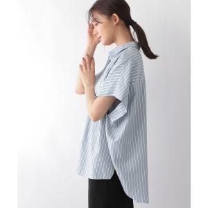 「GLOBAL WORK」 半袖シャツ FREE ライトブルー レディース