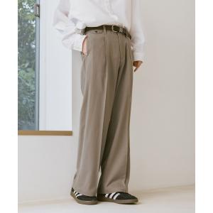 スラックス TRW Tuck Semi Wide Slacks/タックセミワイドスラックス「セットアップ対応」 メンズ