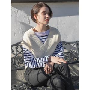 「CHAROL」 ニットベスト FREE ベージュ レディース