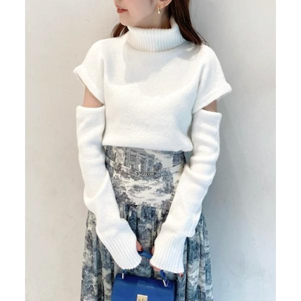 「LILY BROWN」 タートルネックニット FREE ホワイト レディース