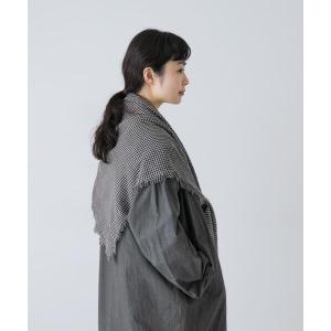 ストール マフラー チェックスクエアストール レディース
