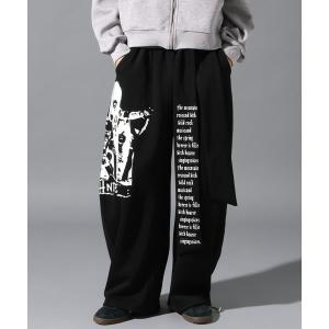 スウェットパンツ ジャージ LAND MUSEUM／バレルレタースウェットパンツ メンズ