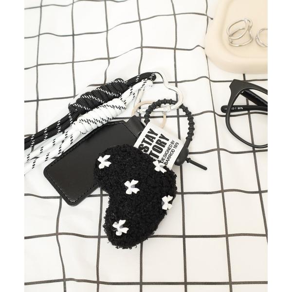 チャーム ロープストラップ付ボアハートチャーム レディース