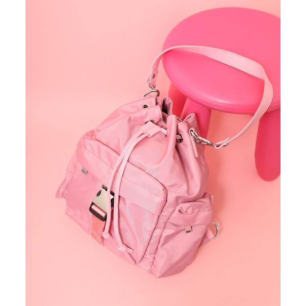 ショルダーバッグ バッグ ドローストリング巾着型ナイロンショルダーバッグ レディース