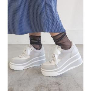 スニーカー 厚底レースアップスニーカー　8710637 レディース