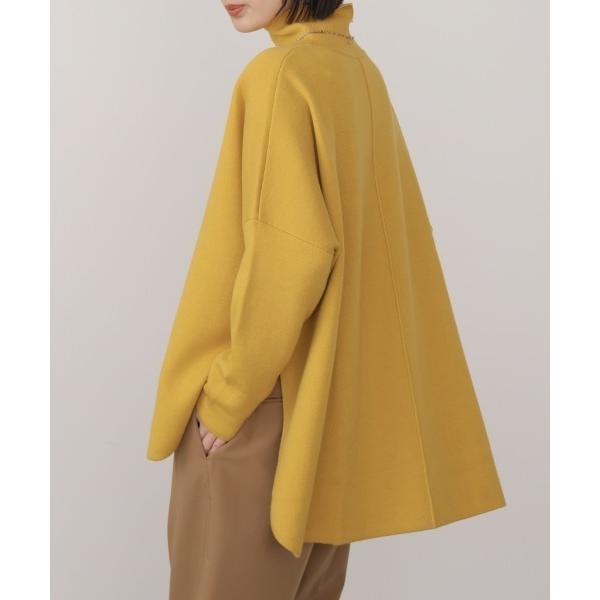 ニット セーター リバーシブルＷフェイスポンチョ風ニットプルオーバー レディース