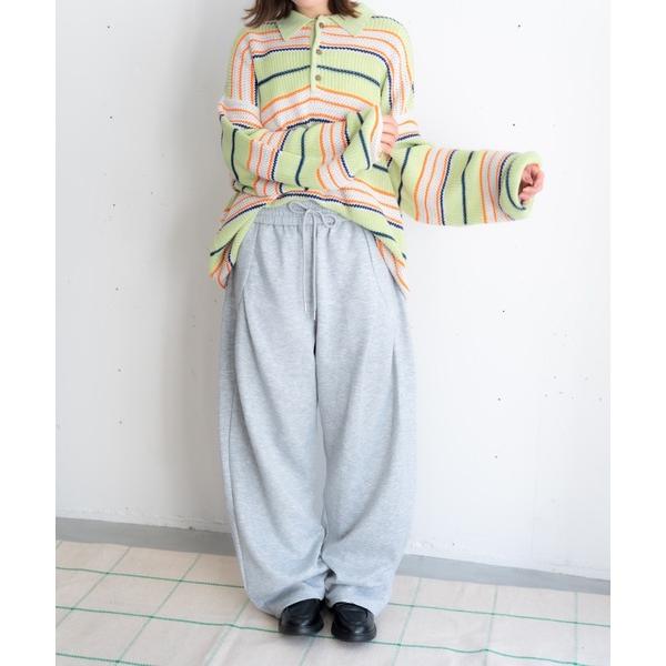 スウェットパンツ ジャージ 「bbO」デザインスウェットカーブパンツ メンズ レディース