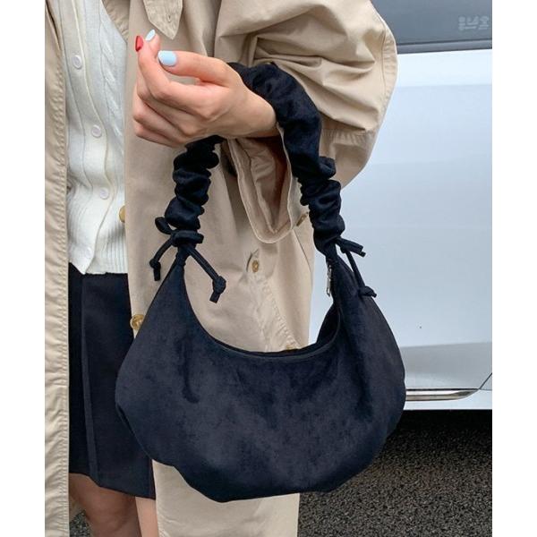 ショルダーバッグ バッグ こなれ感漂うギャザーハンドルバッグ/ワンハンドル レディース