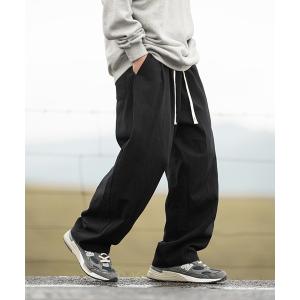 パンツ 「TOBEE」ワイドシルエット バレルレッグ パンツ メンズ レディース