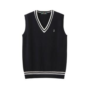 ベスト  メンズ ベスト ライン入り 綿 7G 男子 制服 学生服 中学 高校 スクール 中学生 高校生 キッズ 子供服 男の子