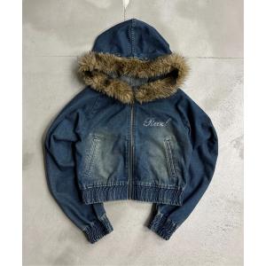 デニムジャケット gジャン 2wayフェイクファーデニムジャケット「SETUP着用可能」 レディース