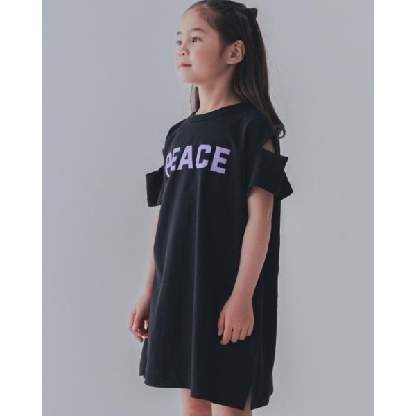 ワンピース ジーンズベーセカンド PEACE肩あきワンピース キッズ 子供服 男の子 女の子