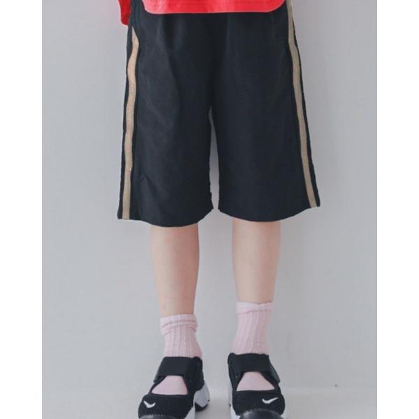 パンツ ジーンズベーセカンド ラインハーフパンツ キッズ 子供服 男の子 女の子